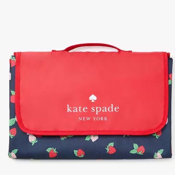 New Strawberry Toss Packable Picnic Blanket - Picture 1 of 4